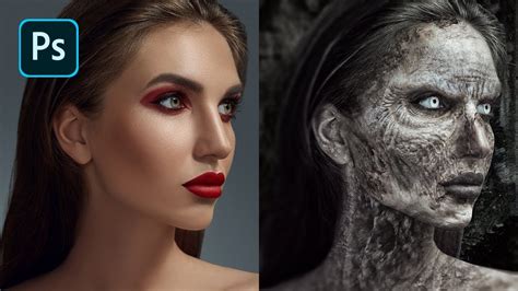 How To Create Undead Zombie Skin In Photoshop Tutorial Youtube