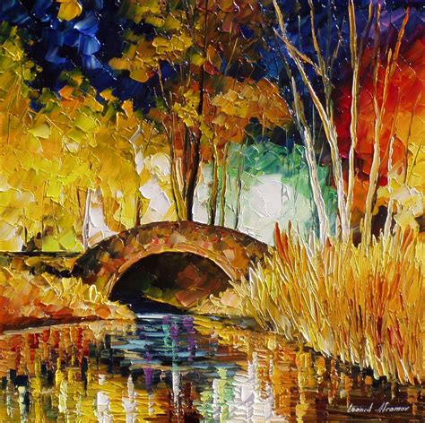 Treasure Bridge — Palette Knife Oil Painting On Canvas By Leonid