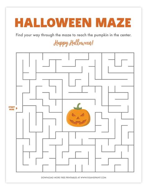 Halloween Maze Printable