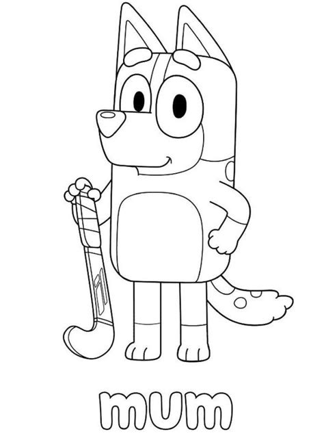 Bluey Christmas Coloring Page