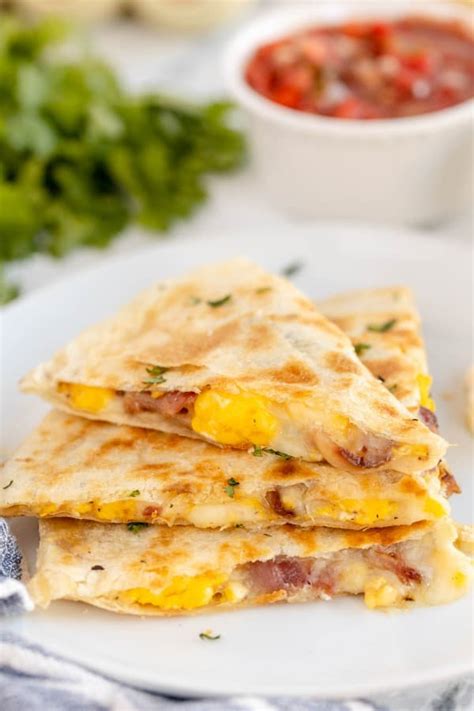 Breakfast Quesadillas Bacon Egg And Cheese Kylee Cooks