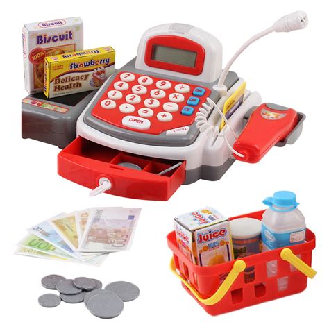 Electronic Cash Register Toy Scanner And Credit Card Reader Realistic