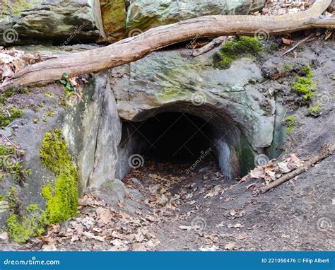 Cave Entrance Seen From The Outside Stock Photo Image Of Cover Stone