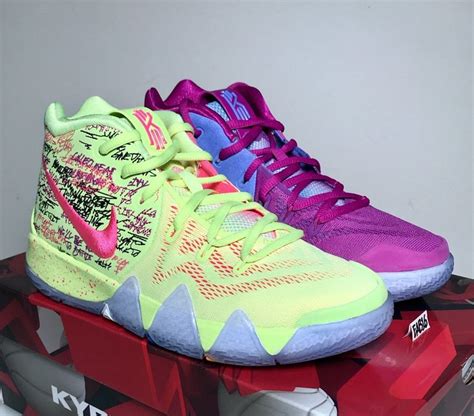 Nike Kyrie Irving 4 Iv Confetti Purple And Yellow Multi Color Mens Gs