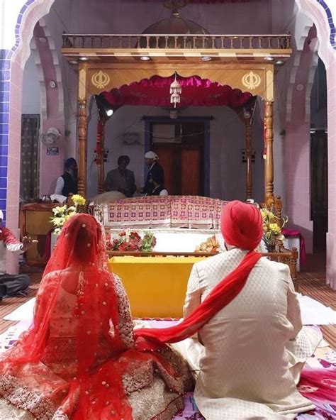 Waheguru Ji Punjabi Wedding Punjabi Couple Wedding