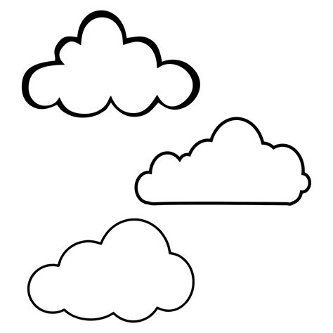 Printable Cloud Shape Template