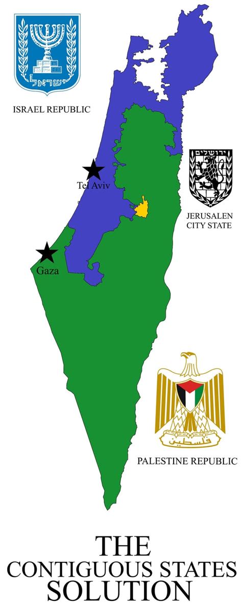 The Contiguous States Israel And Palestine Solution Rimaginarymaps
