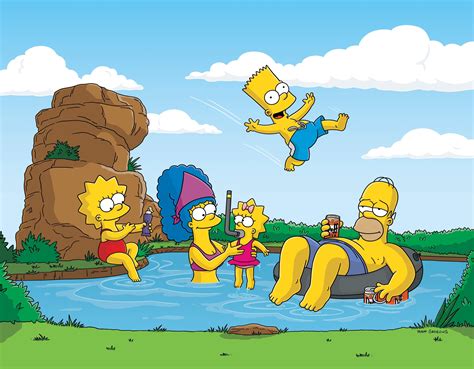 Hình Nền Hình Minh Họa Hoạt Hình Gia đinh Simpsons Homer Simpson Bart Simpson Marge