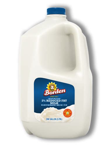 2 Percent Reduced Fat Milk Borden Dairy