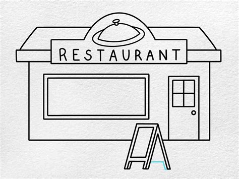 How To Draw A Restaurant Helloartsy
