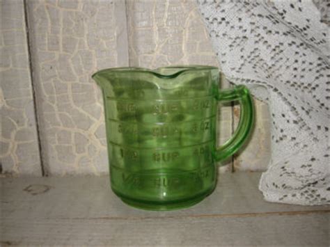 Vintage Green Depression Glass Measuring Cup Kellogg S Antique Price