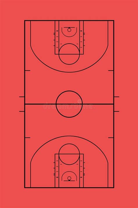 Basketball Court Illustration Stock Vector Illustration Of Vector