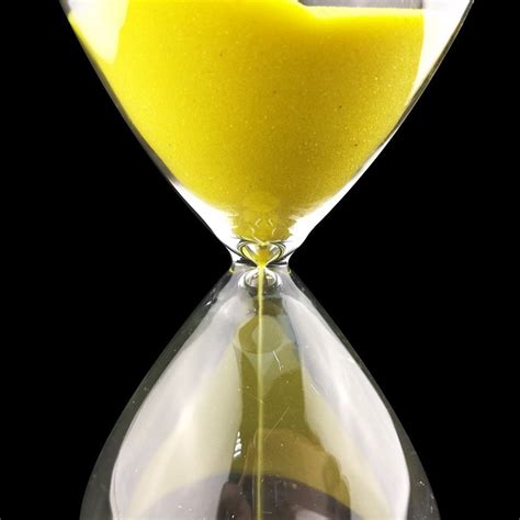 Large Fashion Yellow Sand Glass Sandglass Hourglass Timer Clear Smooth