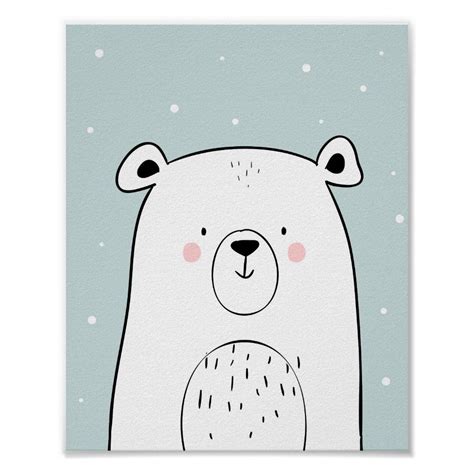 A Polar Bear Nursery Wall Art Print