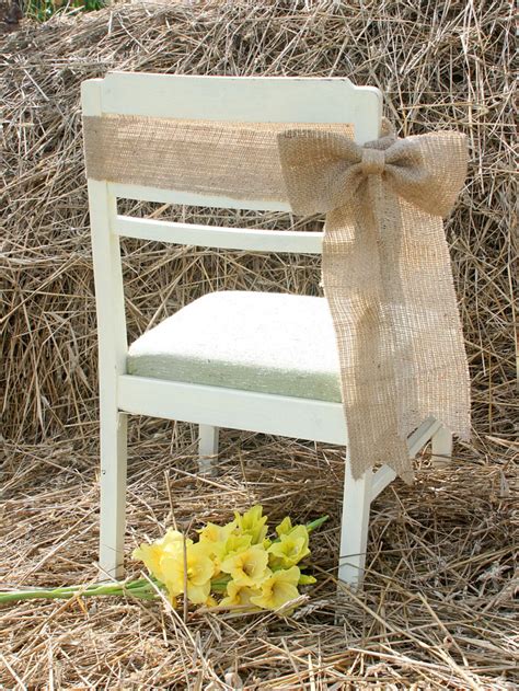 Burlap Chair Sash Rustic Wedding Rustic Wedding Chair Etsy