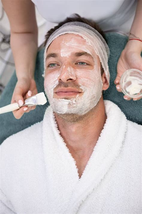 Male Cosmetics Cleaning Face Treatment Stock Photo Image Of