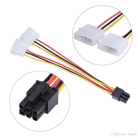 Dual Molex Lp4 4 Pin To 6 Pin Converter Adapter Power Cable Shopee