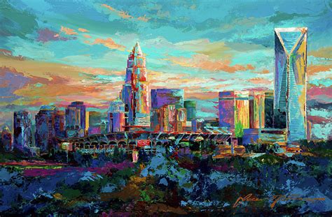 The Queen City Charlotte North Carolina Painting By Jace D Mctier Pixels