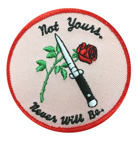 Please Read Entire Listing Before Ordering Not Yours Never Will Be With Rose And Knife Logo