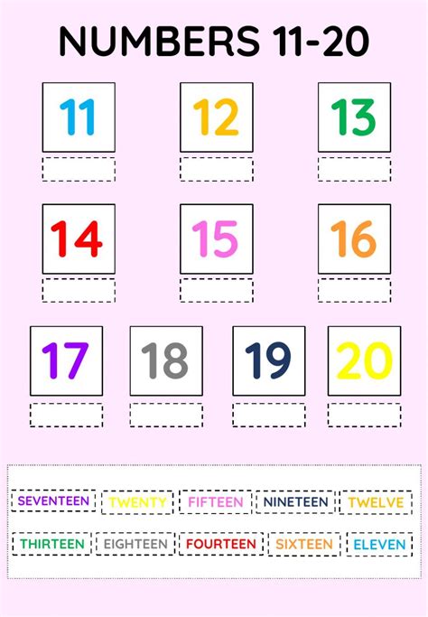 Numbers 11 20 Interactive Exercise For Primero De Primaria Kids Math
