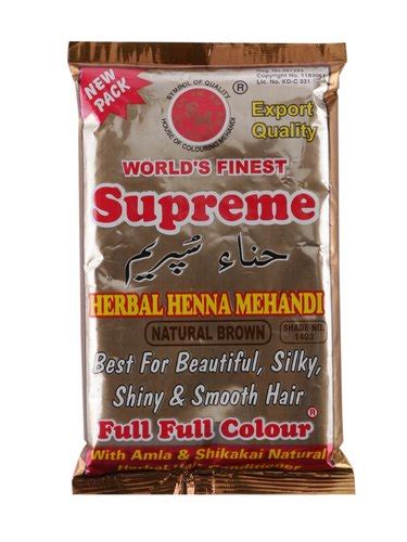 Supreme Herbal Natural Brown Henna Mehandi 100 Gm For Personal Rs