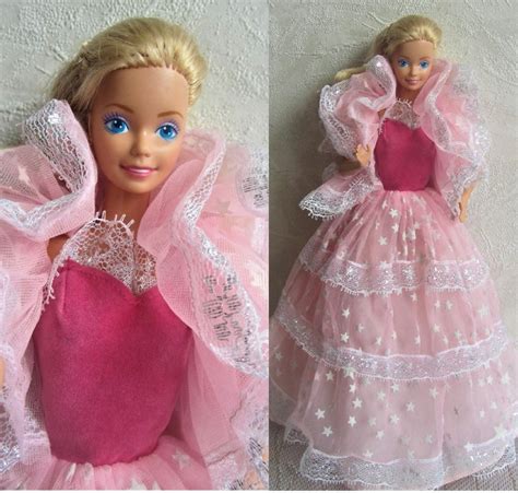 80s Barbie With Dream Glow 2248 Dress Vintage Barbie Pink Etsy Barbie Pink Dress Barbie