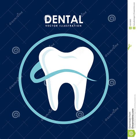 Dental Design Tooth Made Up From Pattern Cartoon Vector