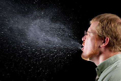 free picture photograph sneeze progress revealing plume salivary droplets expelled