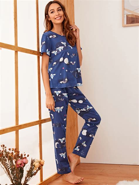 Pijama Dama Bumbac Moon Adcp0023 Adictiv