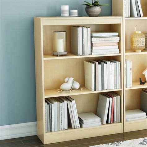 South Shore Axess Contemporary Style 3 Shelf Bookcase In Natural Maple