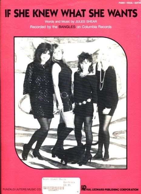 The Bangles If She Knew What She Wants Sheet Music Pianovocalguitar