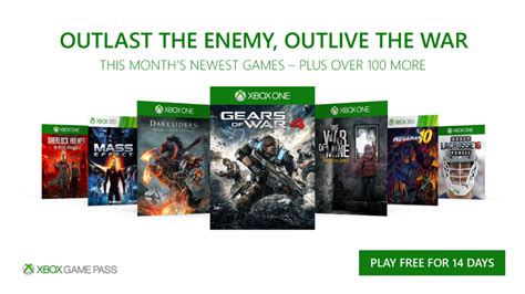 En Diciembre Xbox Game Pass Te Trae Gears Of War 4 Darksiders Mass