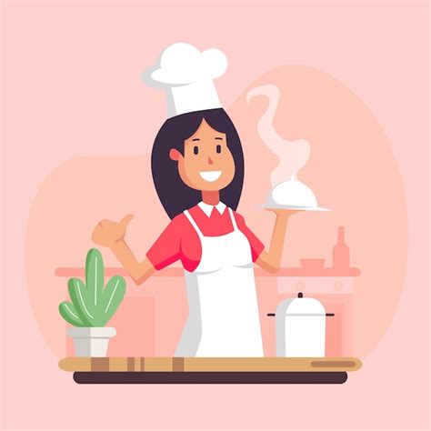 Cartoon Cook Chef Illustration Restaurant Cook Chef Hat And Cook