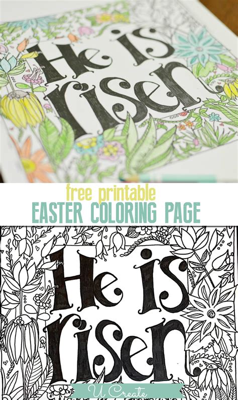 He Is Risen Coloring Page U Create