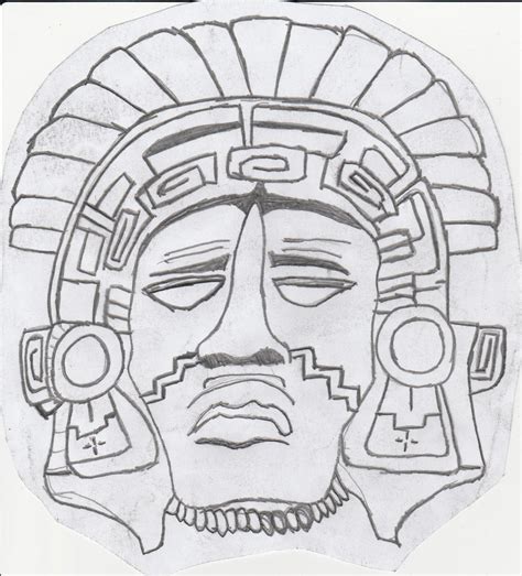Mayan Outline Sketch By Diary Of A Madman 94 On Deviantart