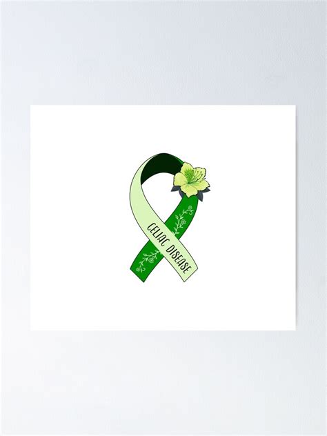 Celiac Disease Awareness Celiac Disease Ribbon Poster By Ansdesigns