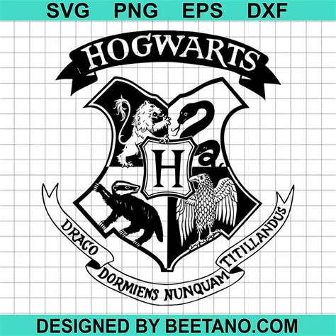 Hogwarts School Logo Svg Harry Potter Svg Hogwarts Svg Png Dxf