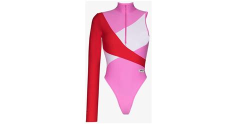 Adidas Synthetic X Lotta Volkova One Sleeve Swimsuit In Pink Lyst