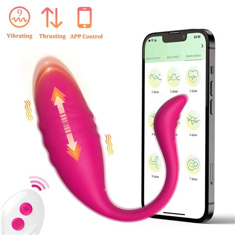 lethime app remote control thrusting vibrator female sex toys for women pleasure bullet