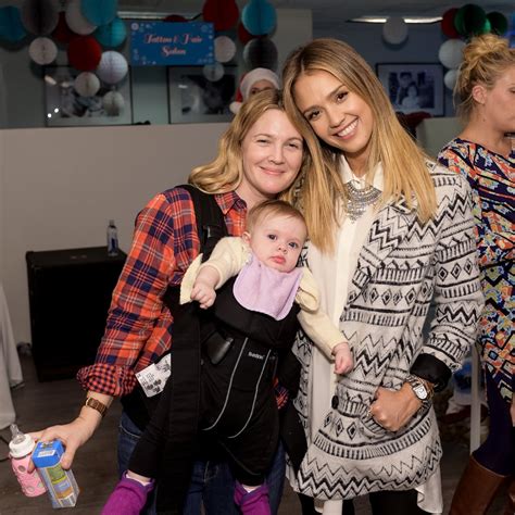 Drew Barrymore And Daughters At Jessica Albas Holiday Event Popsugar
