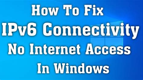 According to them, the internet connection is not working on their system and they are noticing ipv6 connectivity: How to Fix IPv6 Connectivity No Internet Access Error in ...