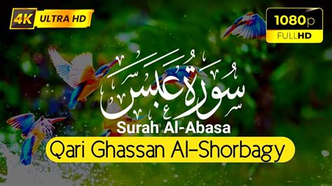 Surah Abasa Recited Sheikh Saud Ash Shuraim Full With Arabic Text