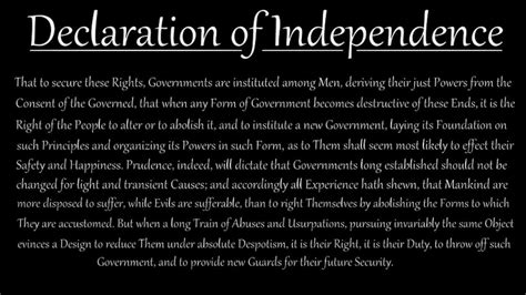 The Declaration Of Independence Preamble Youtube