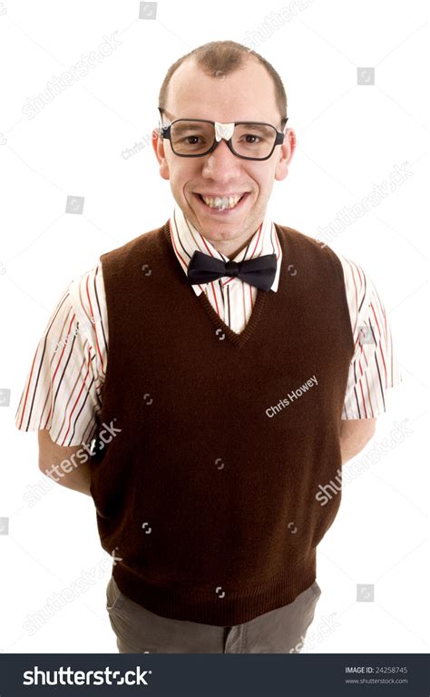 Nerdy Looking Guy Smiling Stock Photo 24258745 Shutterstock