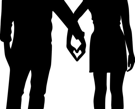 Silhouette Couple Holding Hands Clip Art Couple Png Download 2142