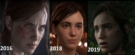 So Did They Use 3 Different Face Models Imho The 2019 One Finally Looks Like An Older Ellie And