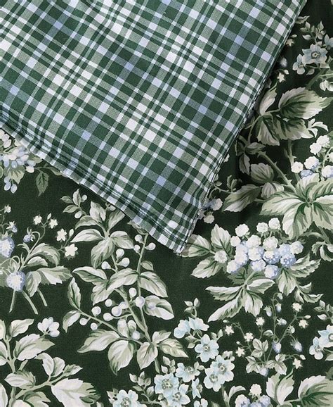 Laura Ashley Bramble Floral Cotton Reversible 7 Piece Comforter Set