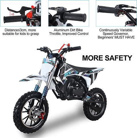 Buy Syx Moto Kids Dirt Bike Holeshot 50cc Gas Power Mini Dirt Bike Pit
