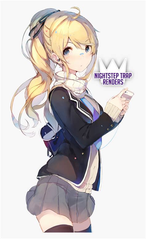 Nightsteptrap123 Cute Anime Girl Render Cute Anime Blonde Girl Free