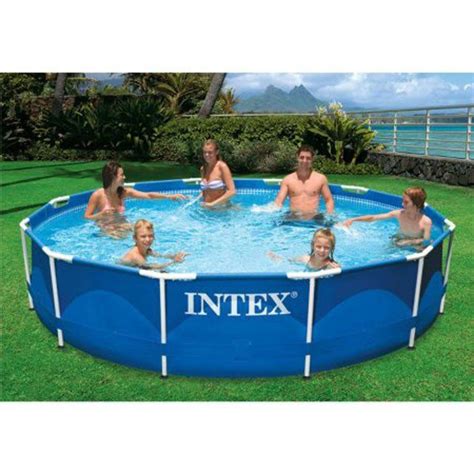 Intex 12ft X 30in Metal Frame Pool Setabove Ground Swimming Pool In